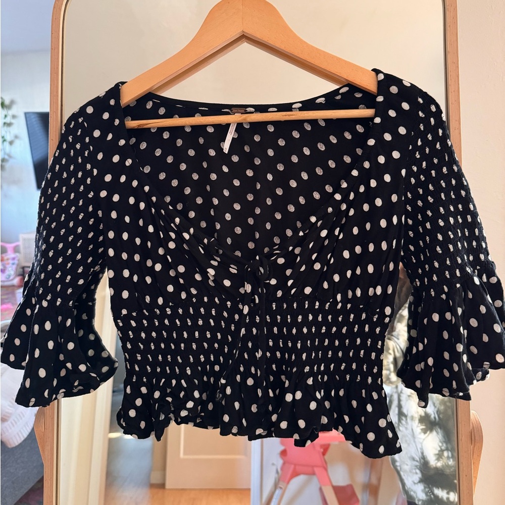 Free people polka dot Top